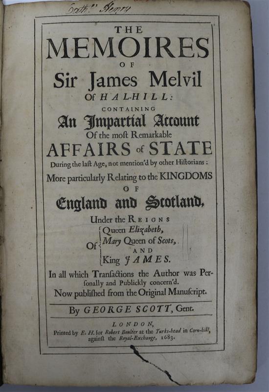 Scott, George - Melville, James (1535-1617) - The Memoires of Sir James Melvil of Hal-hill,